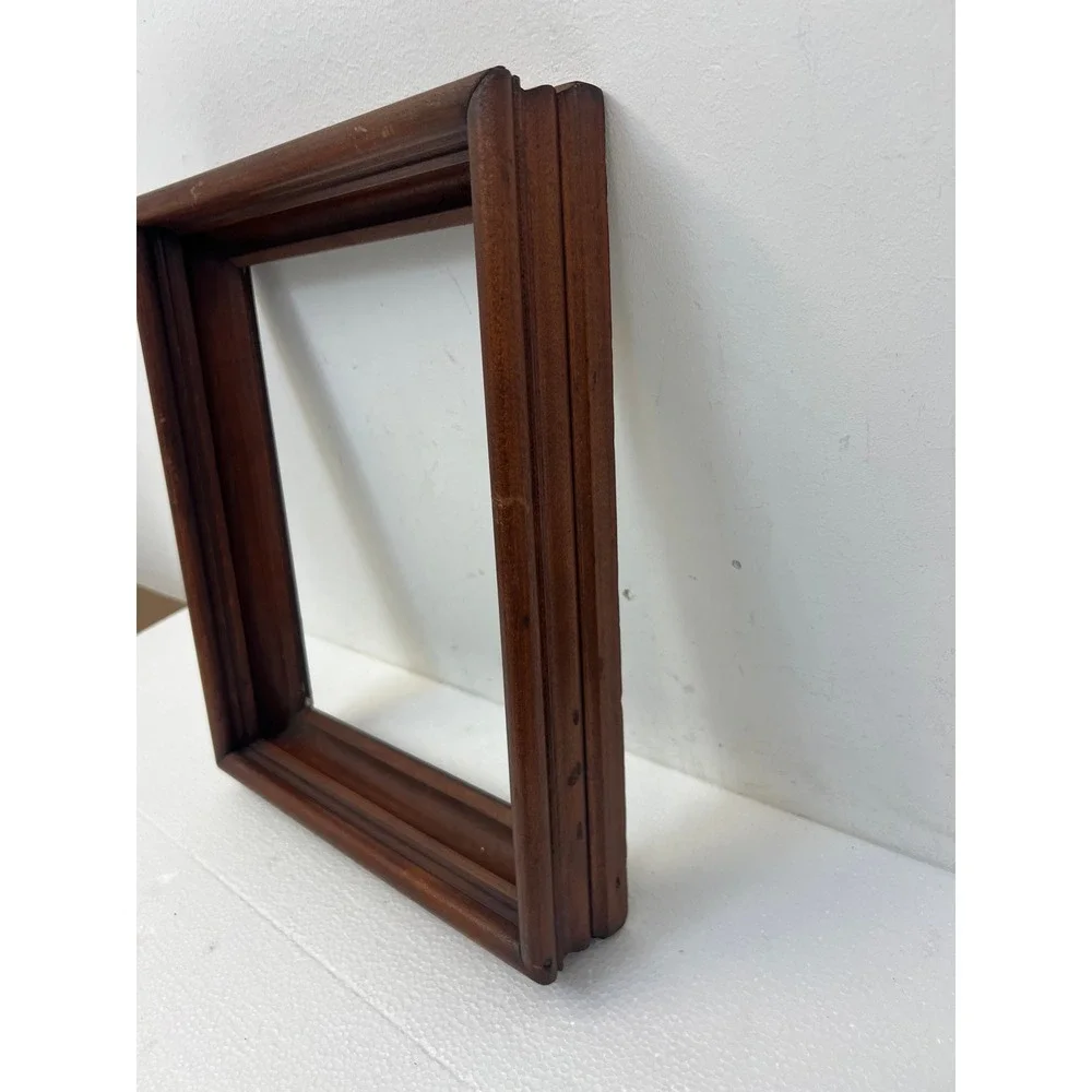 Victorian Antique Carved Deep Wood Picture Frame Fits 9x11 Brown Walnut Wall Art